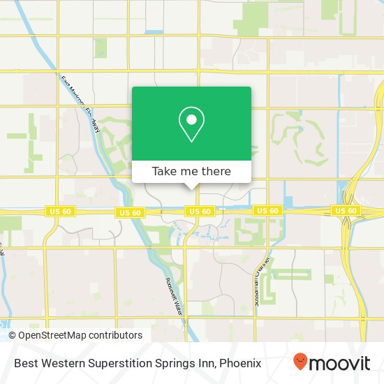 Best Western Superstition Springs Inn map