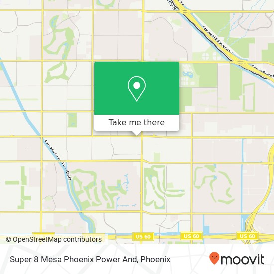 Mapa de Super 8 Mesa Phoenix Power And