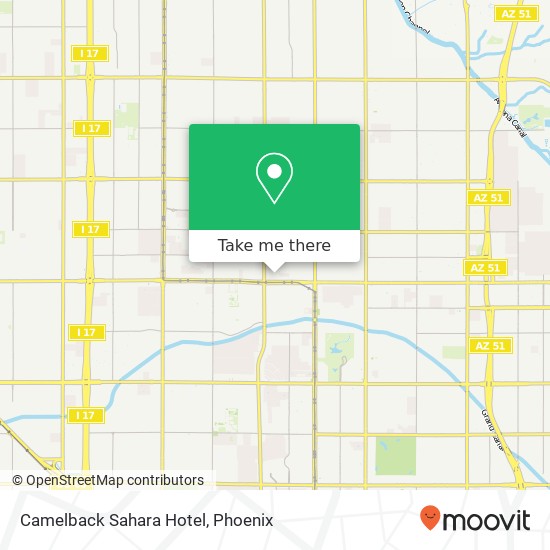 Mapa de Camelback Sahara Hotel