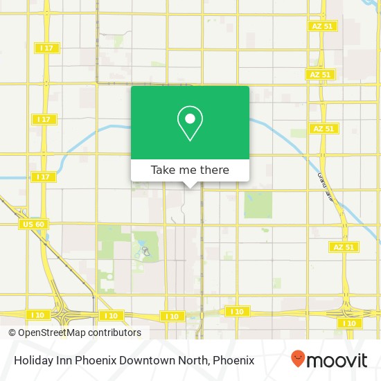 Mapa de Holiday Inn Phoenix Downtown North