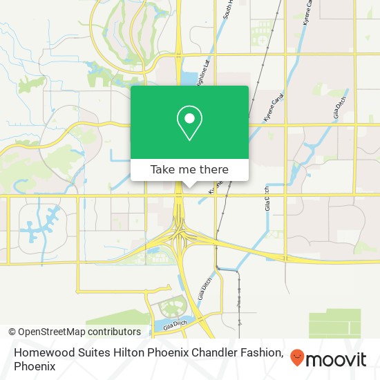 Homewood Suites Hilton Phoenix Chandler Fashion map