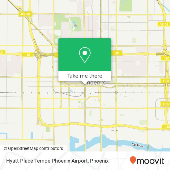 Hyatt Place Tempe Phoenix Airport map