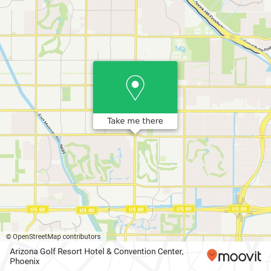 Arizona Golf Resort Hotel & Convention Center map