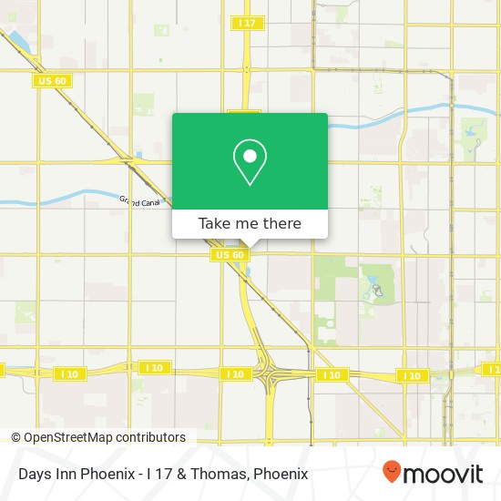 Mapa de Days Inn Phoenix - I 17 & Thomas