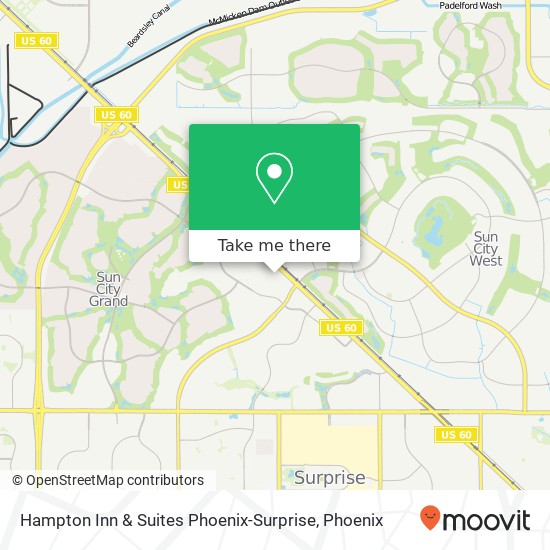Hampton Inn & Suites Phoenix-Surprise map