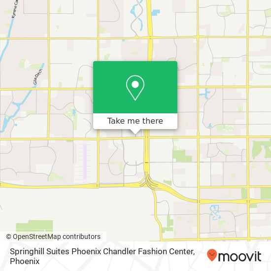Springhill Suites Phoenix Chandler Fashion Center map