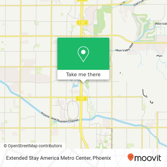 Extended Stay America Metro Center map