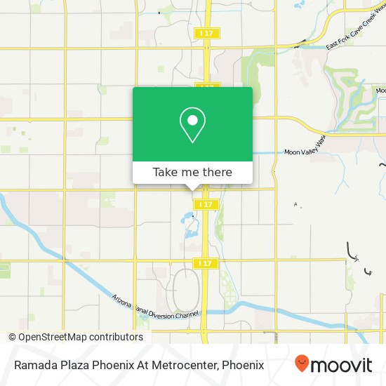 Ramada Plaza Phoenix At Metrocenter map