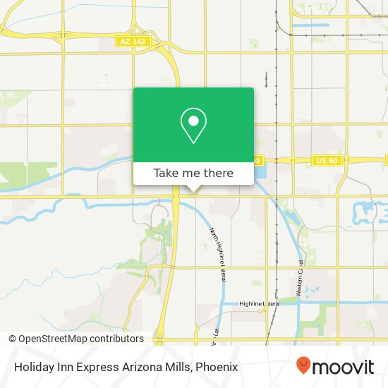 Holiday Inn Express Arizona Mills map