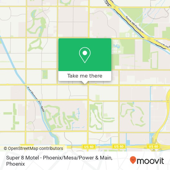 Super 8 Motel - Phoenix / Mesa / Power & Main map