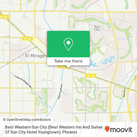 Best Western-Sun City (Best Western Inn And Suites Of Sun City Hotel Youngtown) map