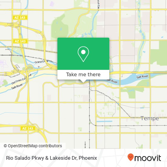 Rio Salado Pkwy & Lakeside Dr map