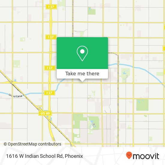 1616 W Indian School Rd map