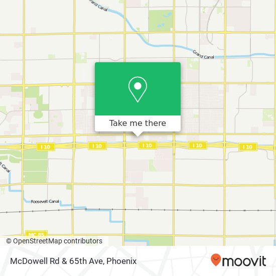 McDowell Rd & 65th Ave map