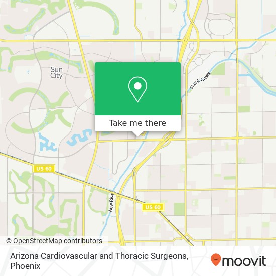 Arizona Cardiovascular and Thoracic Surgeons map