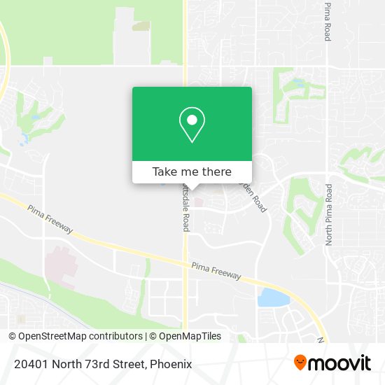 20401 North 73rd Street map