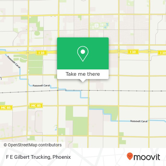 F E Gilbert Trucking map