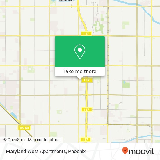 Maryland West Apartments map