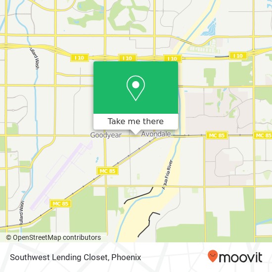 Southwest Lending Closet map