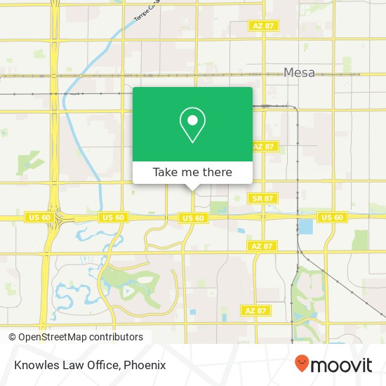 Knowles Law Office map