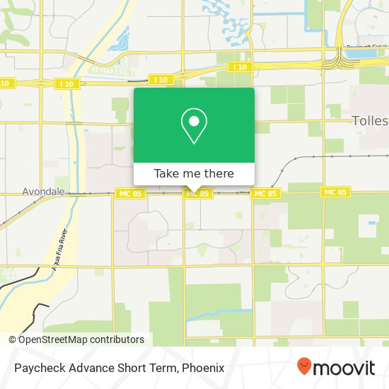 Paycheck Advance Short Term map