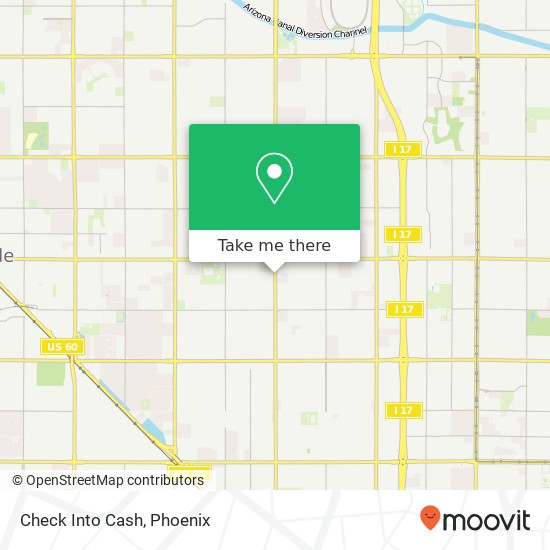 Check Into Cash map