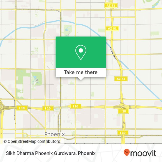 Sikh Dharma Phoenix Gurdwara map