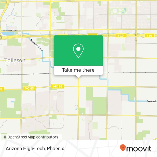 Arizona High-Tech map