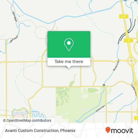 Avanti Custom Construction map