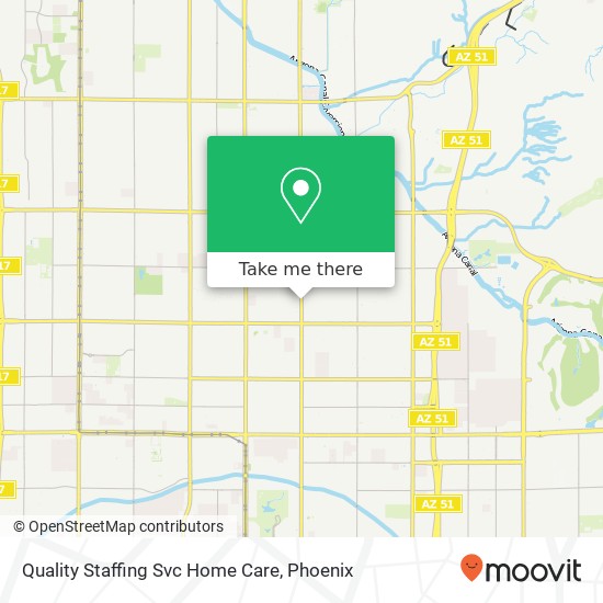 Quality Staffing Svc Home Care map