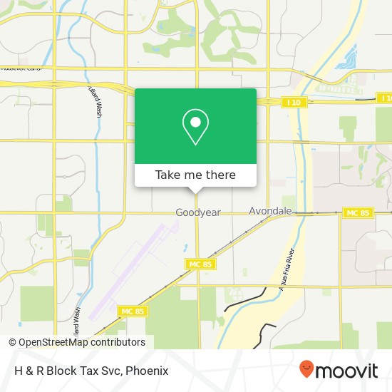 H & R Block Tax Svc map