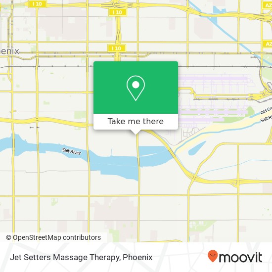 Jet Setters Massage Therapy map