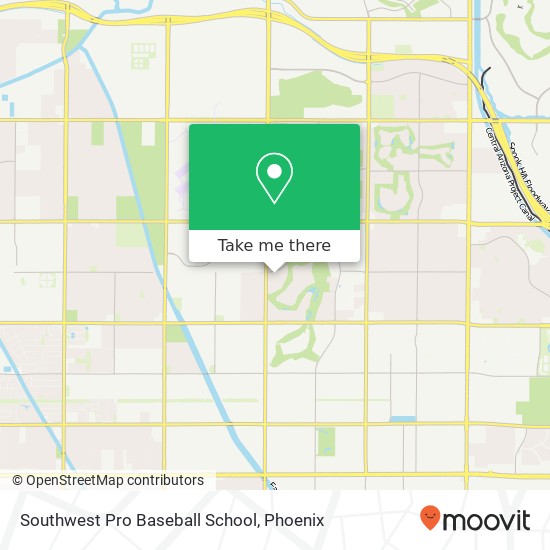 Southwest Pro Baseball School map