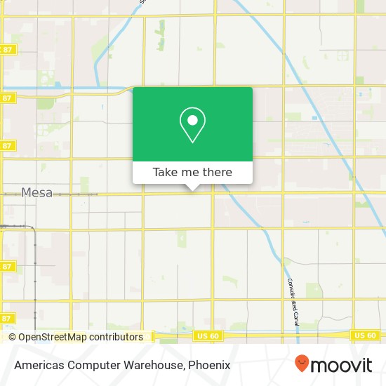 Americas Computer Warehouse map