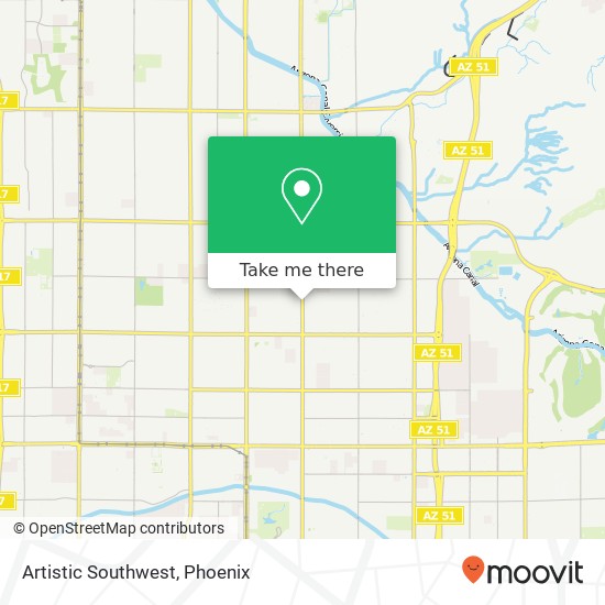 Mapa de Artistic Southwest