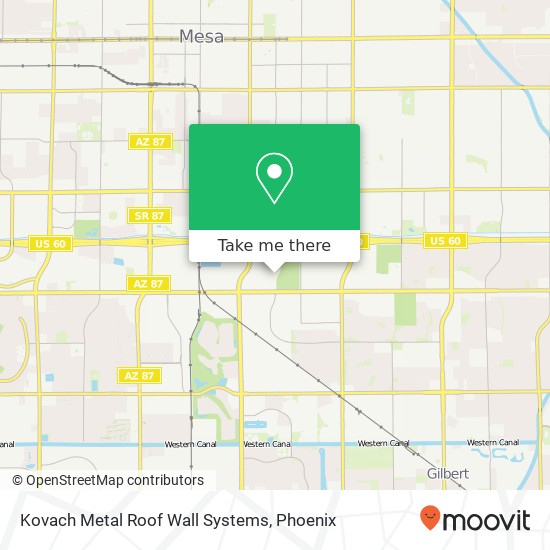 Mapa de Kovach Metal Roof Wall Systems