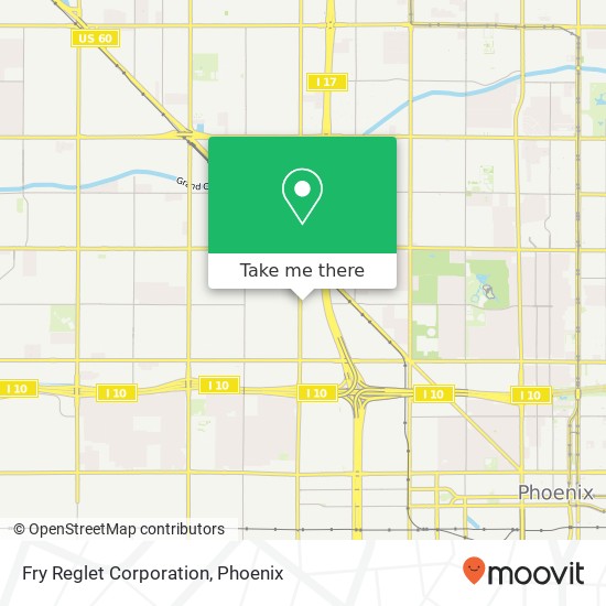 Mapa de Fry Reglet Corporation