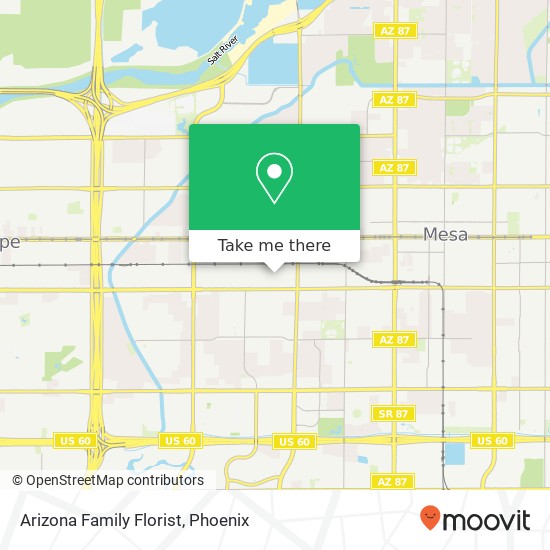 Arizona Family Florist map