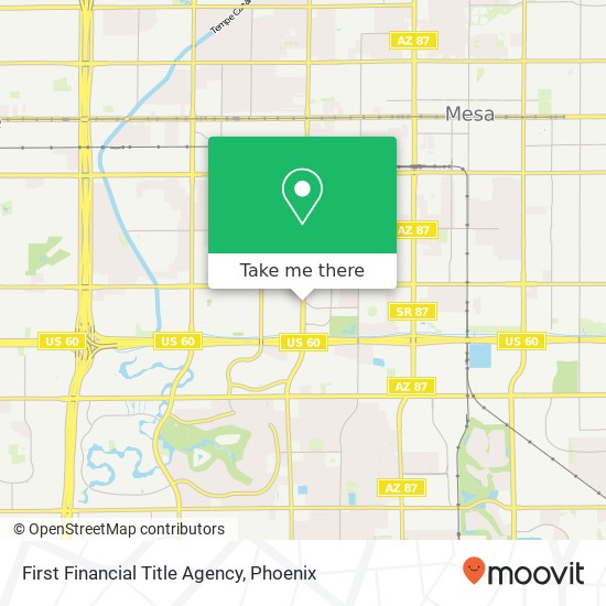 First Financial Title Agency map