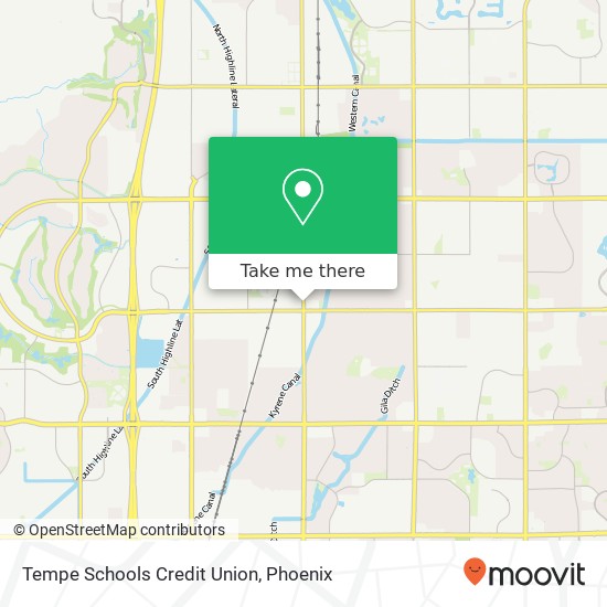 Tempe Schools Credit Union map