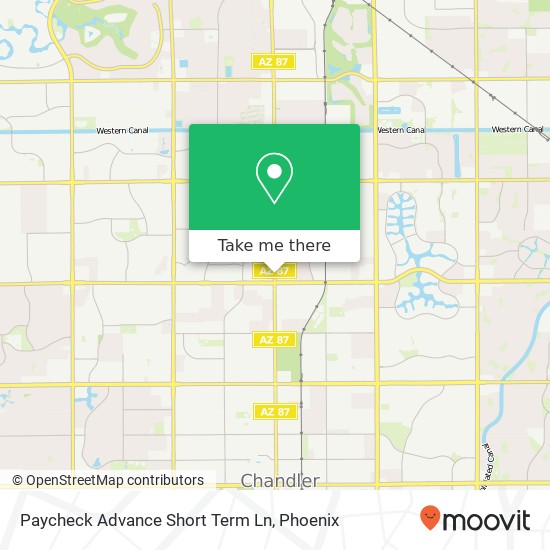 Paycheck Advance Short Term Ln map