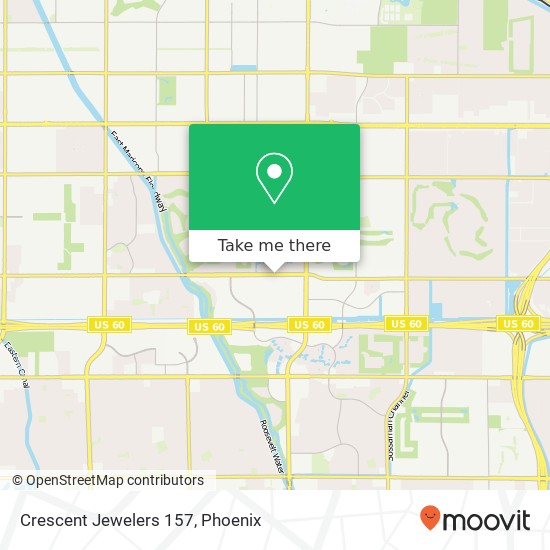 Mapa de Crescent Jewelers 157