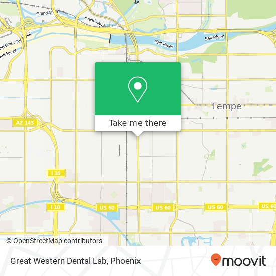 Great Western Dental Lab map