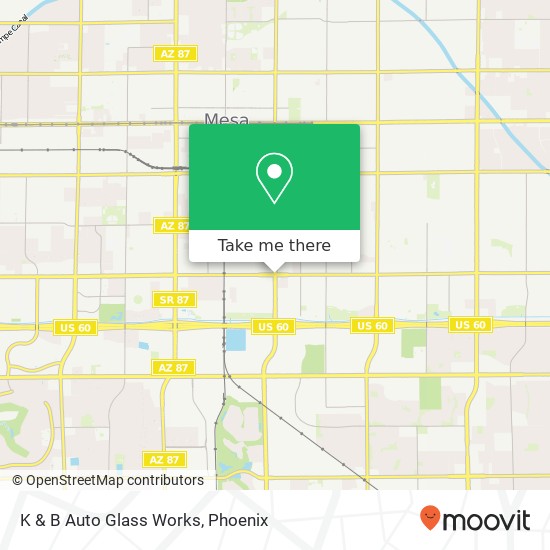 K & B Auto Glass Works map