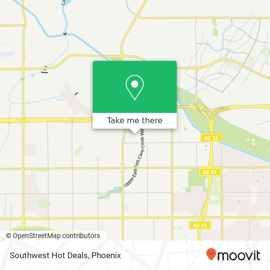 Southwest Hot Deals map