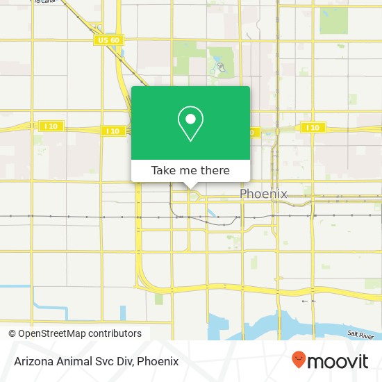 Mapa de Arizona Animal Svc Div