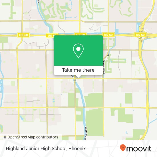 Mapa de Highland Junior High School