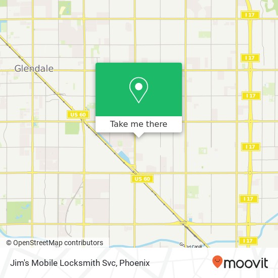 Jim's Mobile Locksmith Svc map