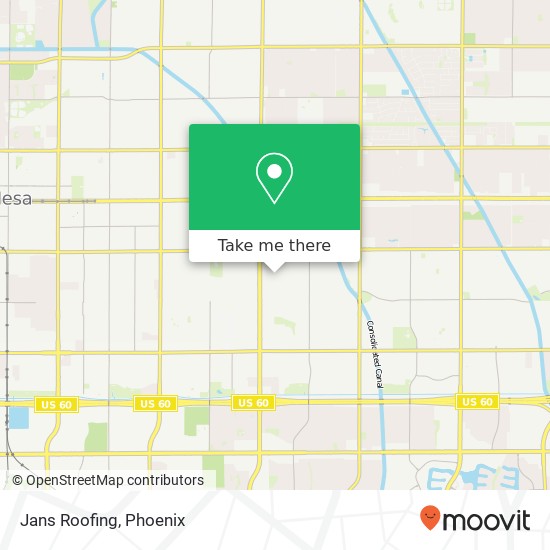 Jans Roofing map