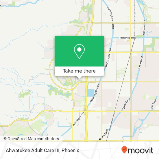 Mapa de Ahwatukee Adult Care III